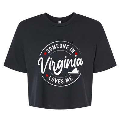 Someone In Virginia Loves Me Bella+Canvas Jersey Crop Tee