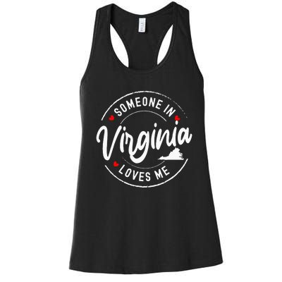 Someone In Virginia Loves Me Women's Racerback Tank