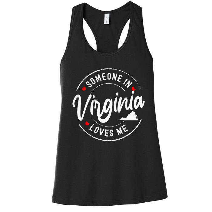 Someone In Virginia Loves Me Women's Racerback Tank