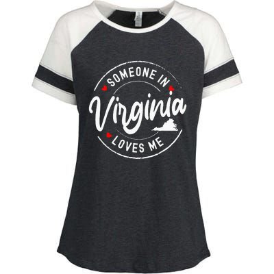 Someone In Virginia Loves Me Enza Ladies Jersey Colorblock Tee