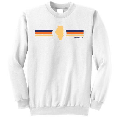 Skokie Illinois Vintage Line Il Souvenirs Sweatshirt