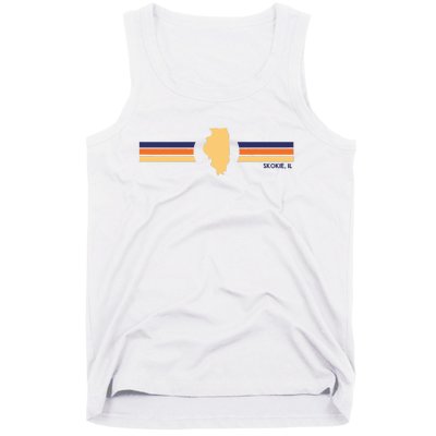 Skokie Illinois Vintage Line Il Souvenirs Tank Top