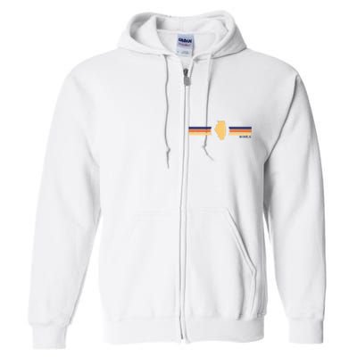 Skokie Illinois Vintage Line Il Souvenirs Full Zip Hoodie