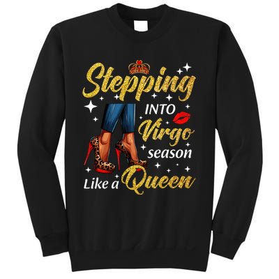 Stepping Into Virgo Season Like A Queen Heels Zodiac Sweatshirt