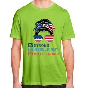 Strong Intelligent Women For Trump Girl Maga Checklist Adult ChromaSoft Performance T-Shirt