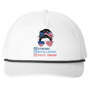 Strong Intelligent Women For Trump Girl Maga Checklist Snapback Five-Panel Rope Hat