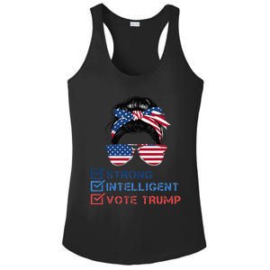 Strong Intelligent Women For Trump Girl Maga Checklist Ladies PosiCharge Competitor Racerback Tank