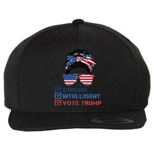 Strong Intelligent Women For Trump Girl Maga Checklist Wool Snapback Cap