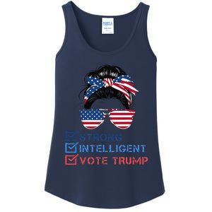 Strong Intelligent Women For Trump Girl Maga Checklist Ladies Essential Tank