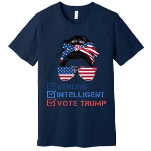 Strong Intelligent Women For Trump Girl Maga Checklist Premium T-Shirt