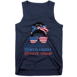 Strong Intelligent Women For Trump Girl Maga Checklist Tank Top