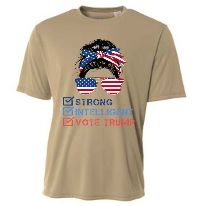 Strong Intelligent Women For Trump Girl Maga Checklist Cooling Performance Crew T-Shirt