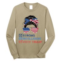 Strong Intelligent Women For Trump Girl Maga Checklist Long Sleeve Shirt