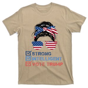 Strong Intelligent Women For Trump Girl Maga Checklist T-Shirt