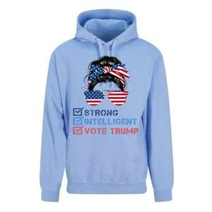 Strong Intelligent Women For Trump Girl Maga Checklist Unisex Surf Hoodie