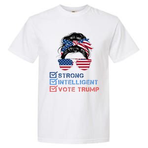 Strong Intelligent Women For Trump Girl Maga Checklist Garment-Dyed Heavyweight T-Shirt