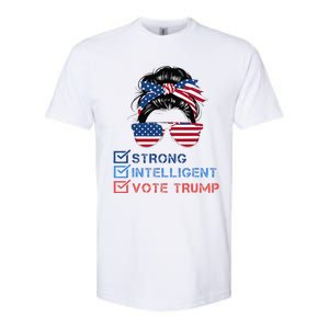 Strong Intelligent Women For Trump Girl Maga Checklist Softstyle CVC T-Shirt