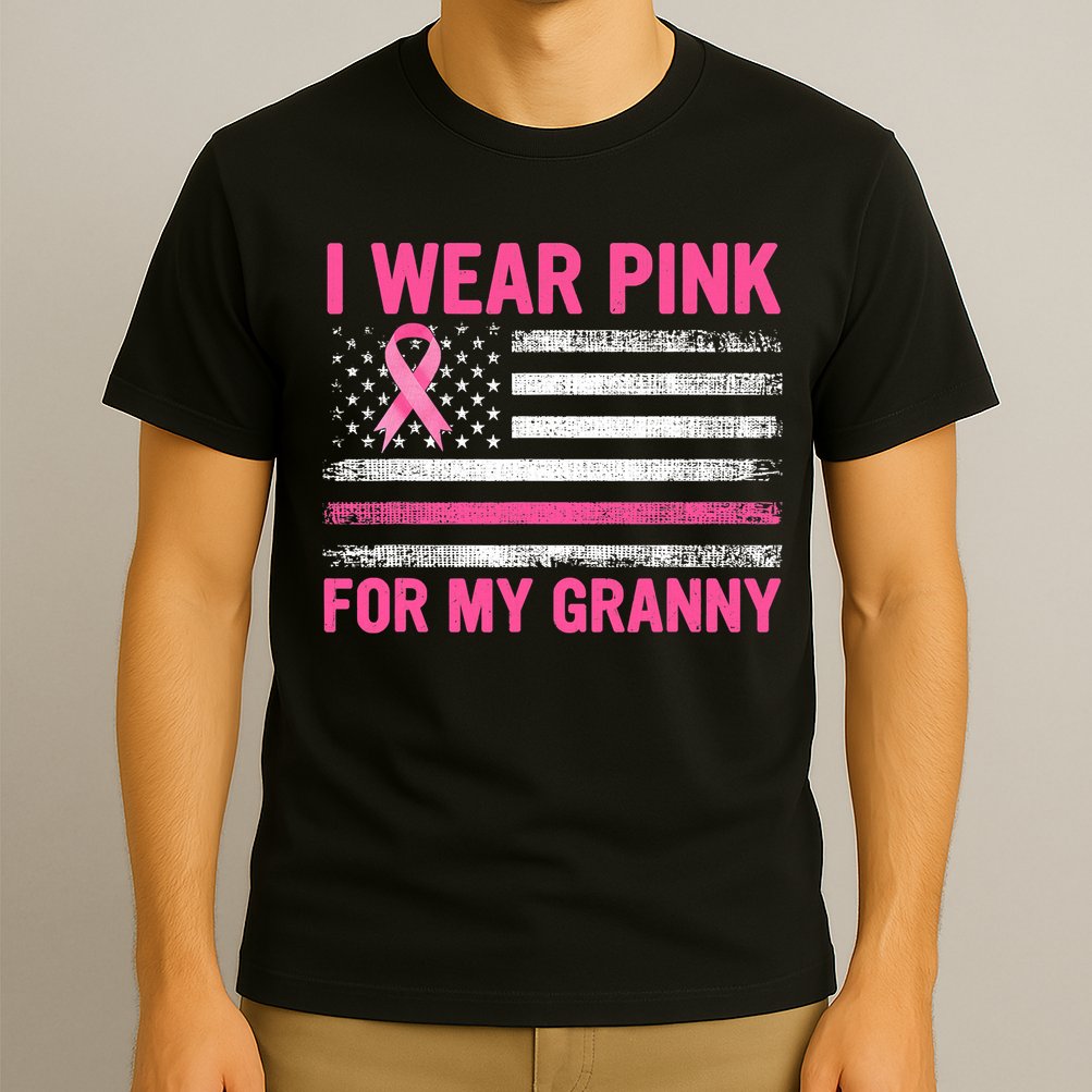 Support I Wear Pink For My Granny Breast Cancer Awareness T-Shirt
