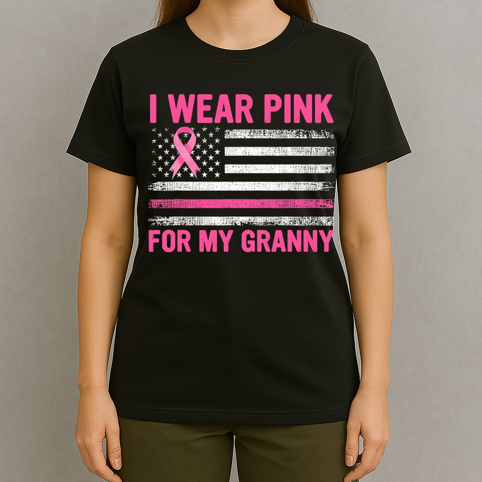 Support I Wear Pink For My Granny Breast Cancer Awareness T-Shirt