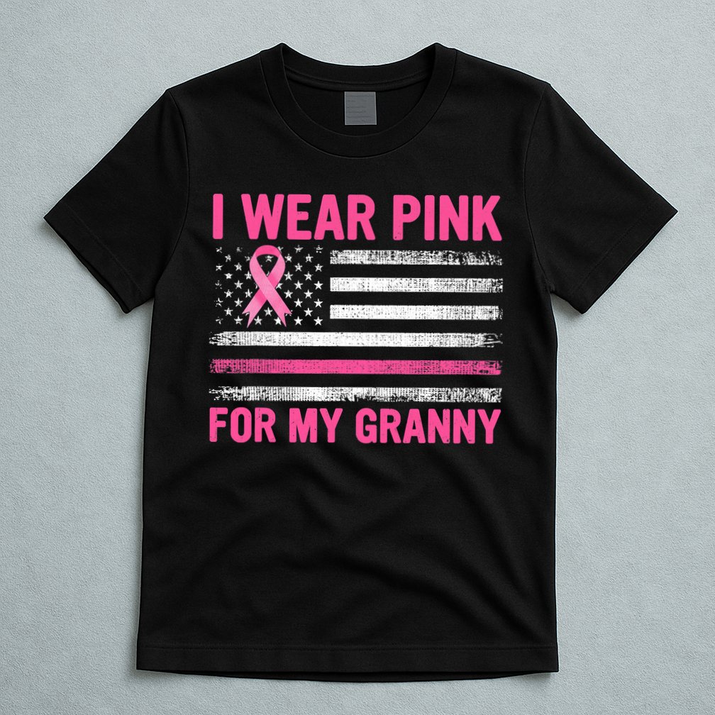 Support I Wear Pink For My Granny Breast Cancer Awareness T-Shirt