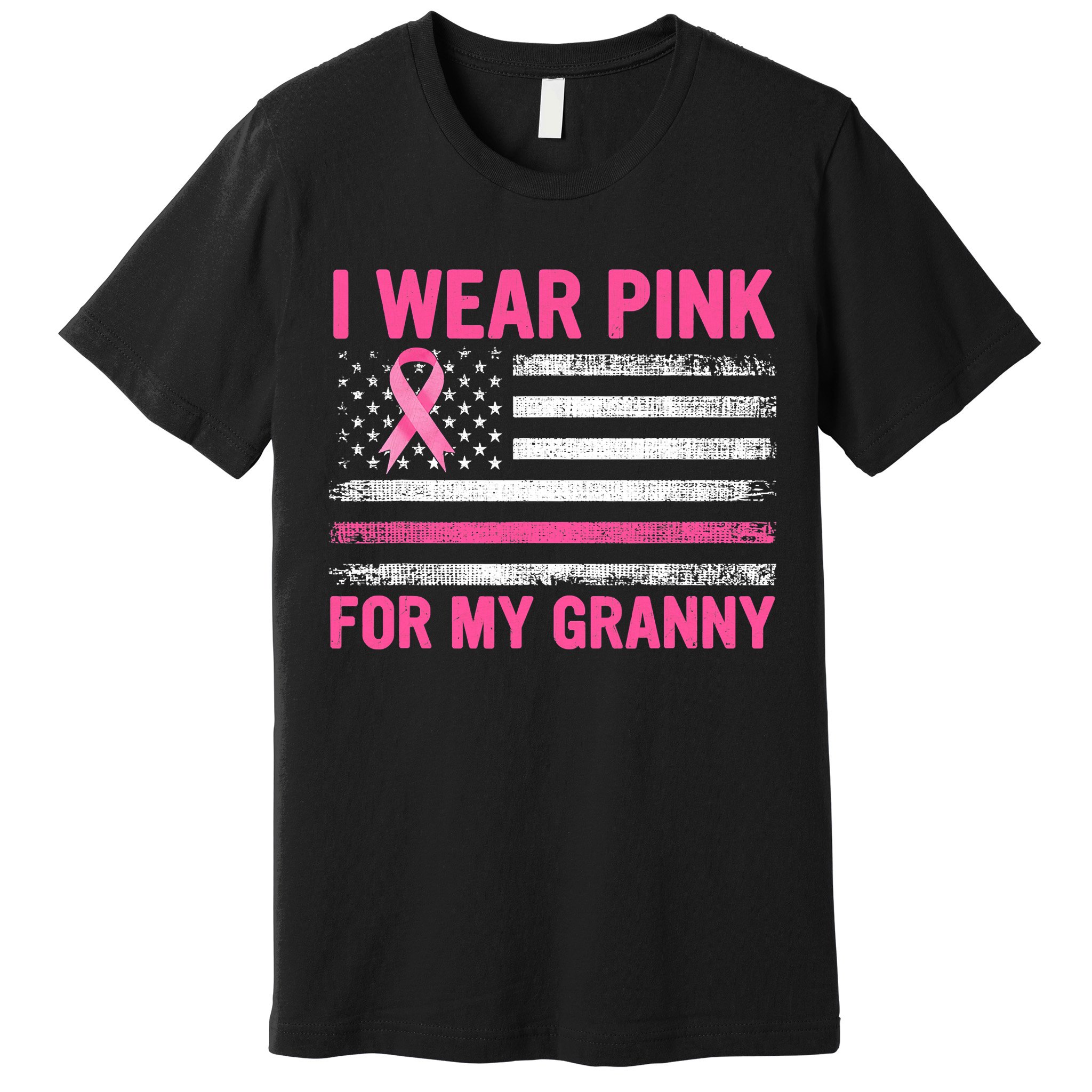 Support I Wear Pink For My Granny Breast Cancer Awareness Premium T-Shirt