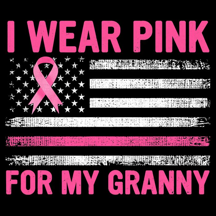Support I Wear Pink For My Granny Breast Cancer Awareness Premium T-Shirt
