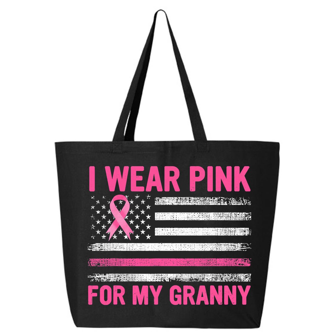 Support I Wear Pink For My Granny Breast Cancer Awareness 25L Jumbo Tote