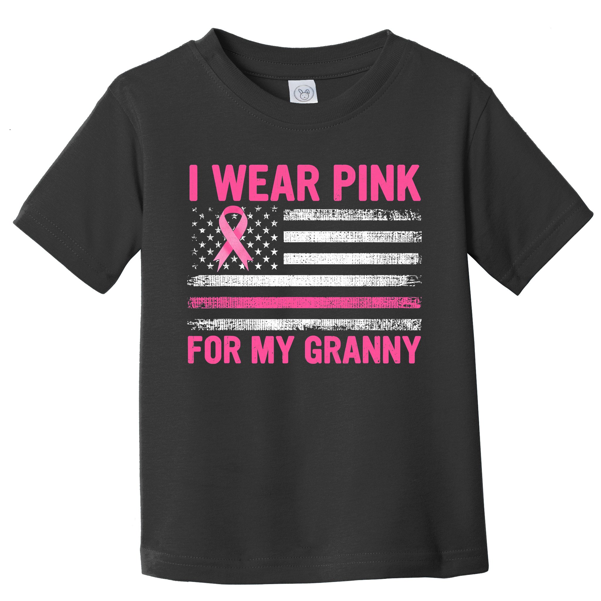 Support I Wear Pink For My Granny Breast Cancer Awareness Toddler T-Shirt