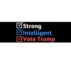 Strong Intelligent Women For Trump Girl Maga Checklist Bumper Sticker