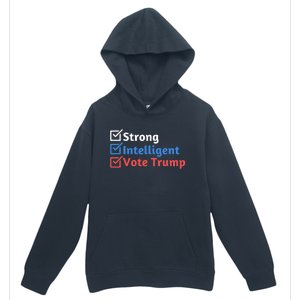 Strong Intelligent Women For Trump Girl Maga Checklist Urban Pullover Hoodie