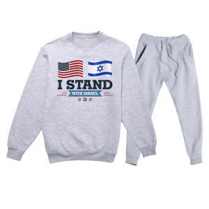 Support Israel with this patriotic design Premium Crewneck Sweatsuit Set