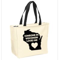 Someone In Wisconsin Loves Me Family For Adults Zip Tote Bag