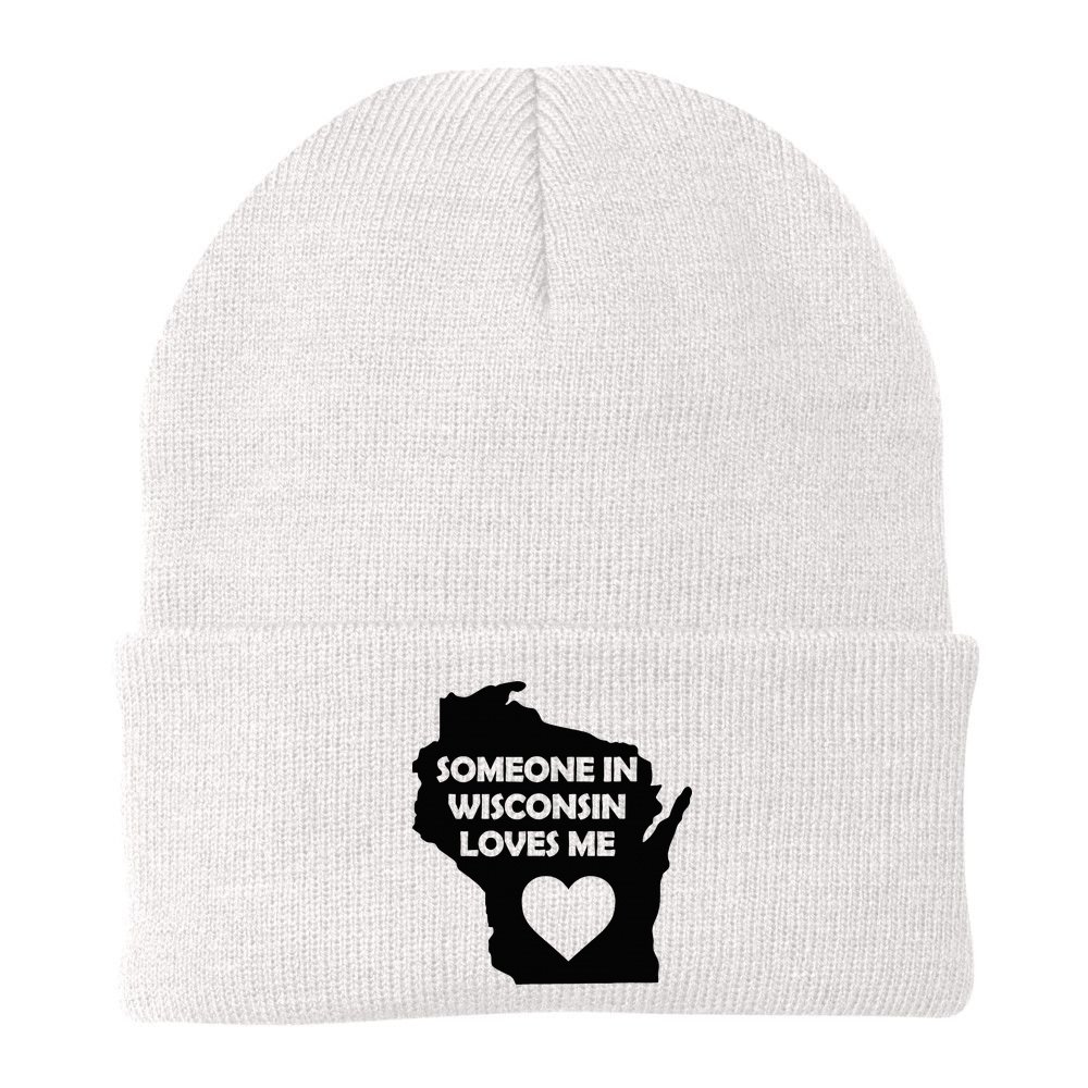 Someone In Wisconsin Loves Me Family For Adults Beanie