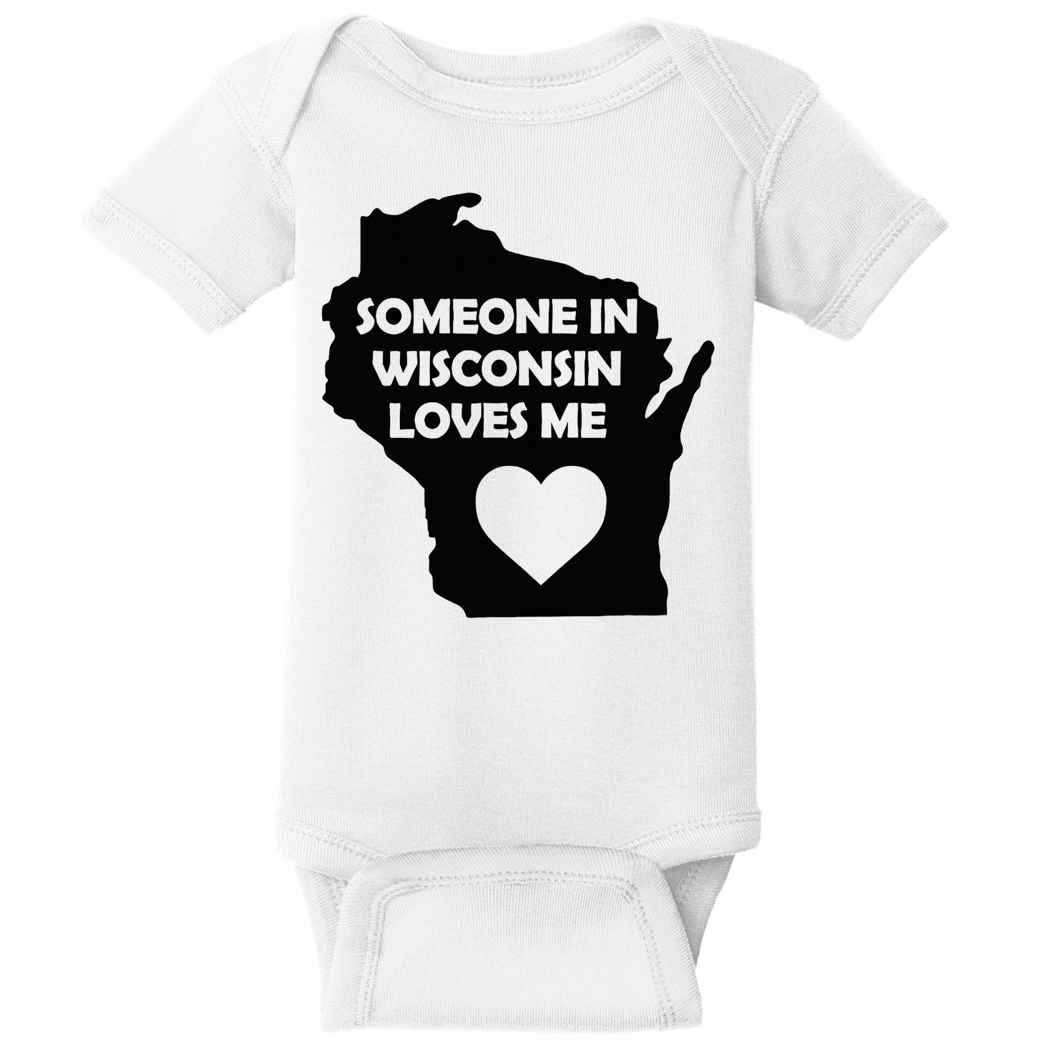 Someone In Wisconsin Loves Me Family For Adults Baby Bodysuit