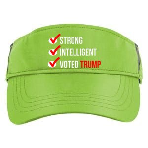 Strong Intelligent Women For Trump Girl Maga Checklist Voted Trump Adult Drive Performance Visor