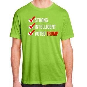 Strong Intelligent Women For Trump Girl Maga Checklist Voted Trump Adult ChromaSoft Performance T-Shirt