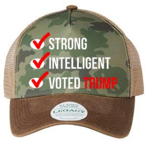 Strong Intelligent Women For Trump Girl Maga Checklist Voted Trump Legacy Tie Dye Trucker Hat