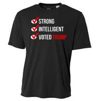 Strong Intelligent Women For Trump Girl Maga Checklist Voted Trump Cooling Performance Crew T-Shirt