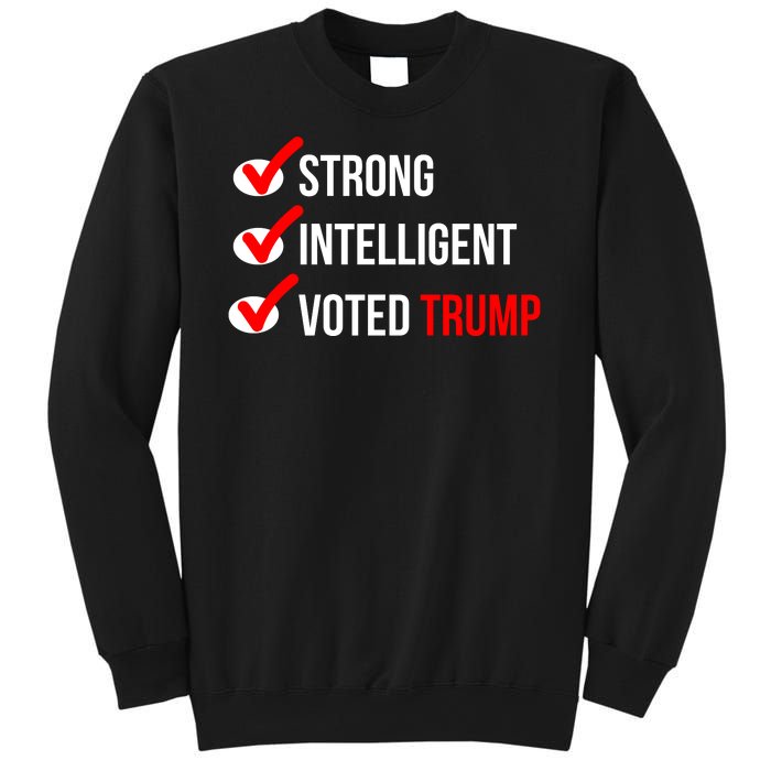 Strong Intelligent Women For Trump Girl Maga Checklist Voted Trump Sweatshirt