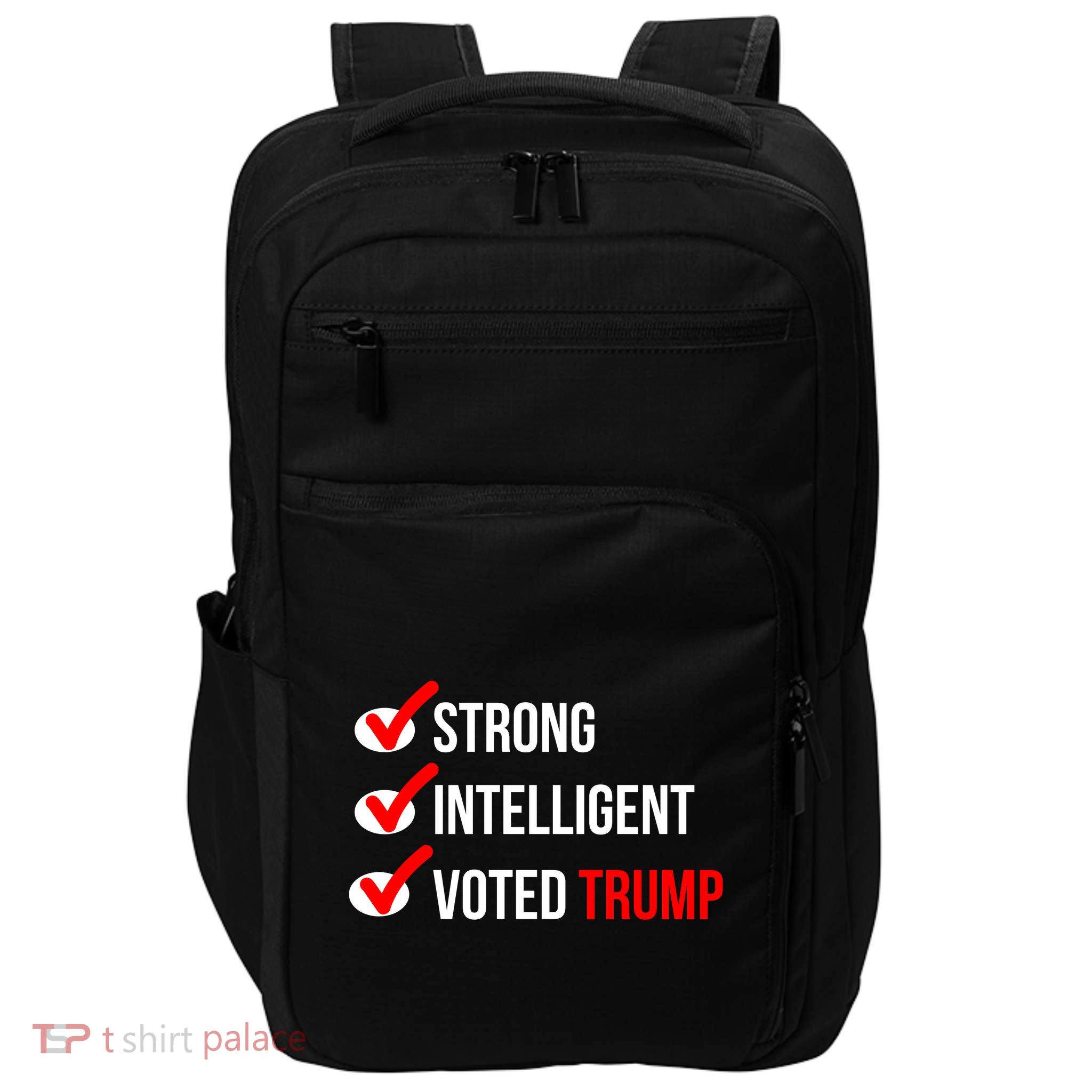 Strong Intelligent Women For Trump Girl Maga Checklist Voted Trump Impact Tech Backpack