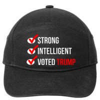 Strong Intelligent Women For Trump Girl Maga Checklist Voted Trump 7-Panel Snapback Hat