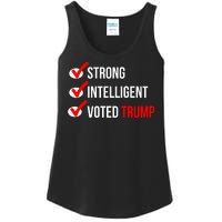 Strong Intelligent Women For Trump Girl Maga Checklist Voted Trump Ladies Essential Tank