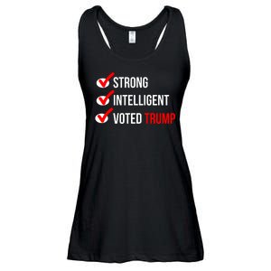 Strong Intelligent Women For Trump Girl Maga Checklist Voted Trump Ladies Essential Flowy Tank