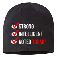 Strong Intelligent Women For Trump Girl Maga Checklist Voted Trump Sustainable Beanie