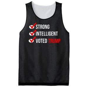 Strong Intelligent Women For Trump Girl Maga Checklist Voted Trump Mesh Reversible Basketball Jersey Tank