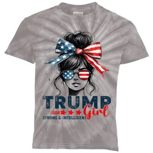 Strong Intelligent Women For Trump Girl Maga Kids Tie-Dye T-Shirt