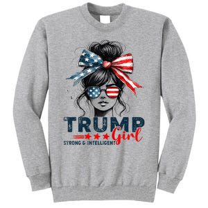 Strong Intelligent Women For Trump Girl Maga Tall Sweatshirt