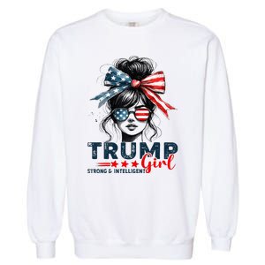 Strong Intelligent Women For Trump Girl Maga Garment-Dyed Sweatshirt