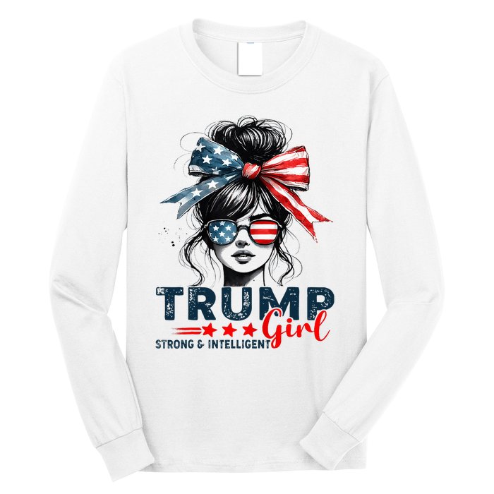 Strong Intelligent Women For Trump Girl Maga Long Sleeve Shirt