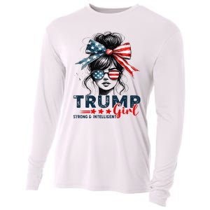 Strong Intelligent Women For Trump Girl Maga Cooling Performance Long Sleeve Crew